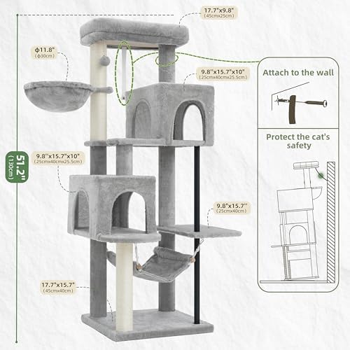Gitelsnour Cat Tree Tower with Sturdy Steel Tube - Image 6