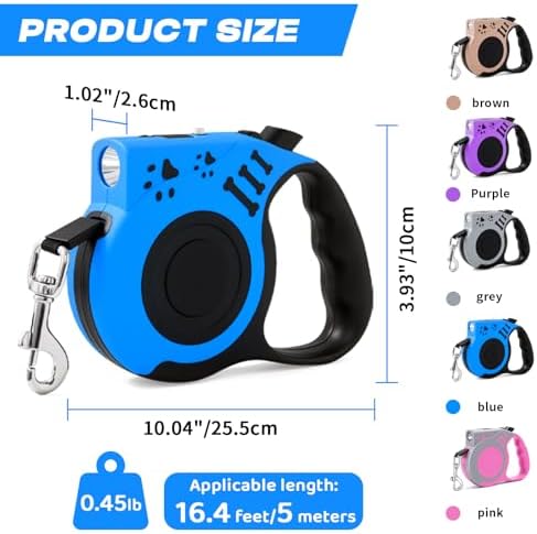 Retractable Dog Leash with USB Rechargeable Flashlight - Image 3