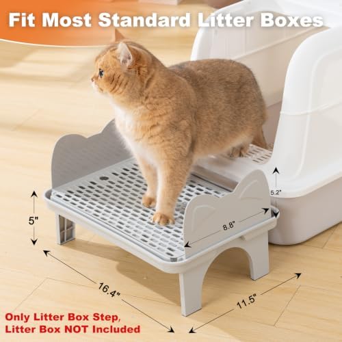 Uross Cat Litter Box Step, Extra Large Litter Box Ramp/Stairs - Image 3