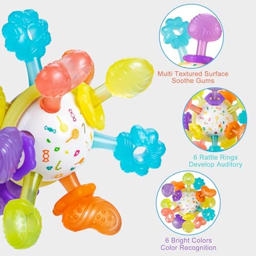 Baby Montessori Sensory Toys for 0-6 6-12 Months, Baby Teether Teething Toys - Image 3