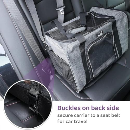 Wakytu Airline Approved Pet Carrier, Collapsible Cat Carrier, Expandable Dog - Image 5