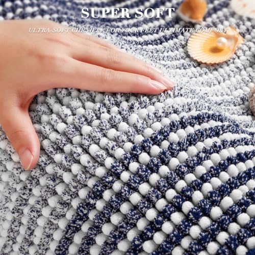 BSICPRO Bathroom Rugs Sets 2 Piece, Non Slip Striped Bath Mats - Image 2