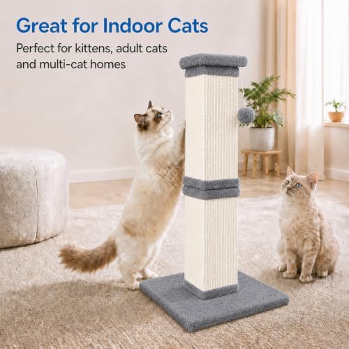 Cat Scratching Post for Indoor Cats, Sisal Cat Scratcherl, 32 Inch - Image 6