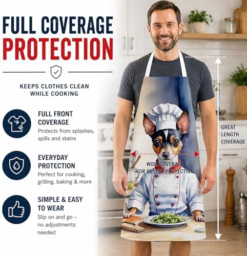 Caroline's Treasures Rat Terrier The Chef Apron Cooking Kitchen Server Baking - Image 3