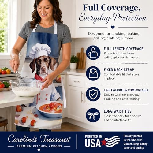 Caroline's Treasures Pointer The Chef Apron Cooking Kitchen Server Baking - Image 4