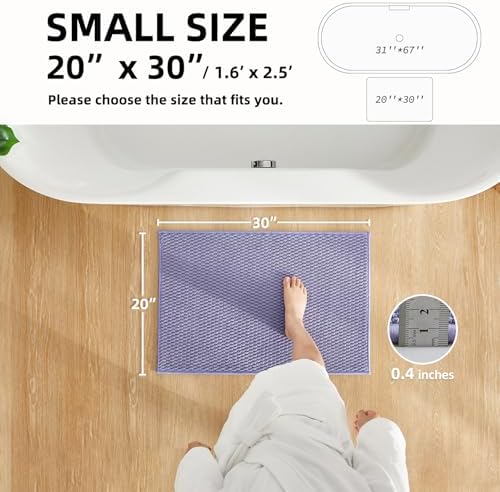 TYUU Bathroom Rugs Non Slip Washable, Super Absorbent Thin Bath Mat Small Quick - Image 2