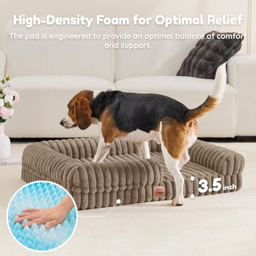 ChiXnuggle Faux Fur Orthopedic Dog Bolster Bed, Waterproof Washable Cover - Image 3