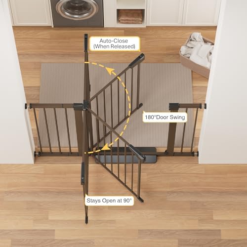 Cumbor 30-48 in Baby Gate for Stairs, Auto Close Dog Gate Indoor - Image 4