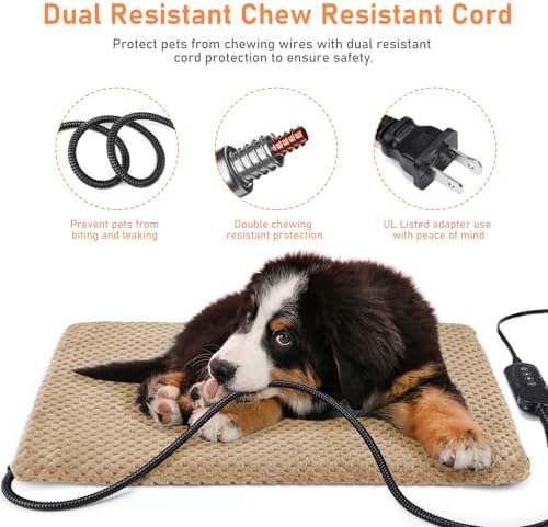 INVENHO Extra Large Pet Heating Pad, Adjustable Temperature Waterproof Dog Cat - Image 3