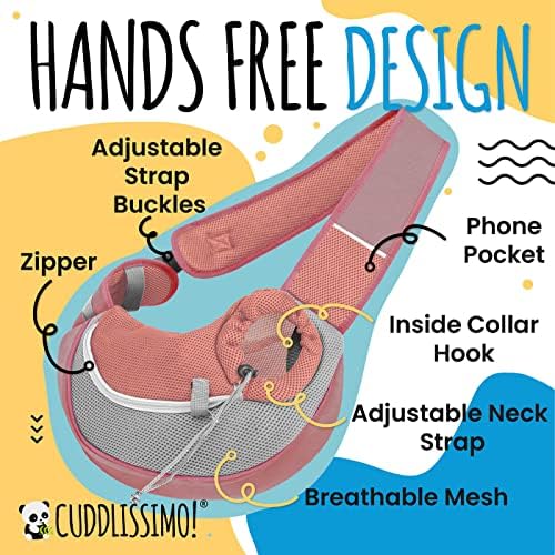Cuddlissimo Small Dog Sling Carrier, Pet Cat Sling, Puppy Pouch - Image 5