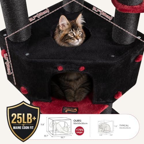 Heavy Duty Large Cat Tree Tower, Extra Wide Cat Scratching Posts - Image 2