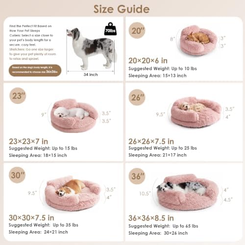 EHEYCIGA 20" Calming Donut Dog Bed - Image 3