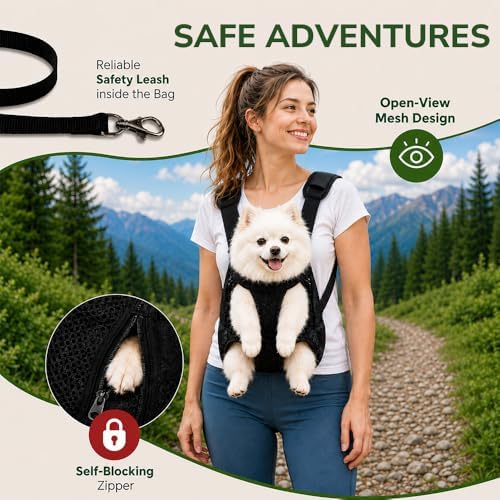Inspack Dog Backpack Carrier/Cat Carrier, Adjustable Pet Front Carriers Travel - Image 6