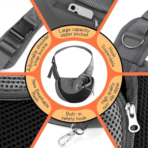 YUDODO Pet Sling Carrier for 5-9 lbs Small Dogs Cat Puppy Crossbody Carrier - Image 4