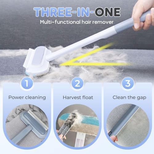Long Handle Pet Hair Remover Brush, Reusable Cleaning Brush - Image 3