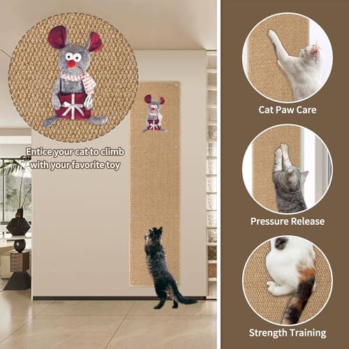 FHTONGE 71x15.8" Thickened Cat Wall Climbing Carpet - Image 6