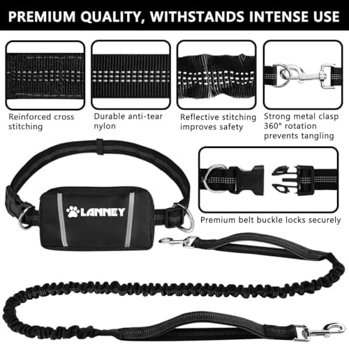 Hands Free Dog Leash, Waist Running Leash - Image 3