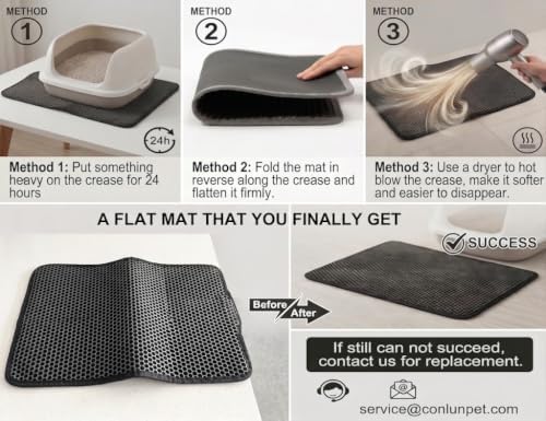 Cat Litter Mat Compact Size 23.6"x14.6" - Image 6
