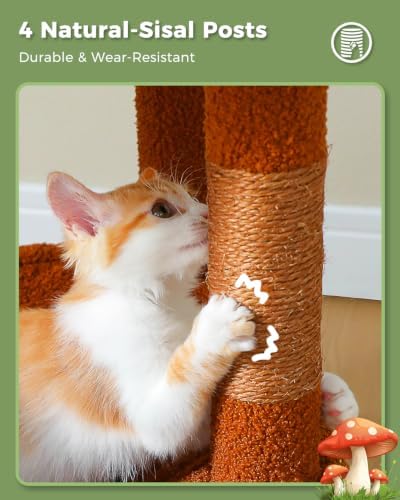 MUTTROS 45.7" Mushroom Cat Tree - Image 6