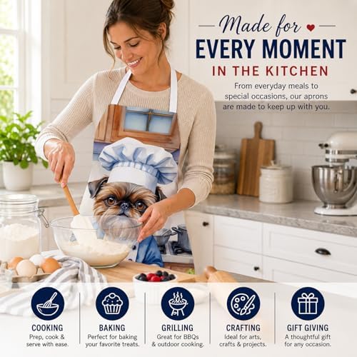 Caroline's Treasures Brussels Griffon The Chef Apron Cooking Kitchen Server - Image 6