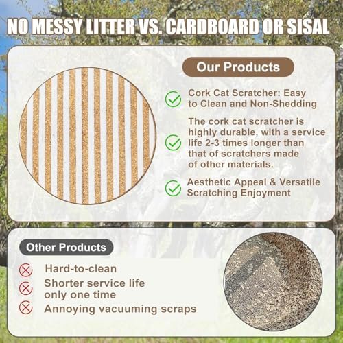 Natural Cork-Cat Scratch mat-Cat Scratch Pad Rug-cat Couch Protector-Scratch - Image 5