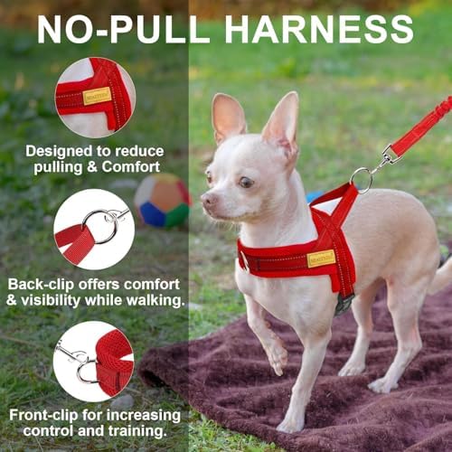 BEAUTYZOO Dog Harness Medium Sized and Leash Set, No Pull Step in Pet Vest - Image 6