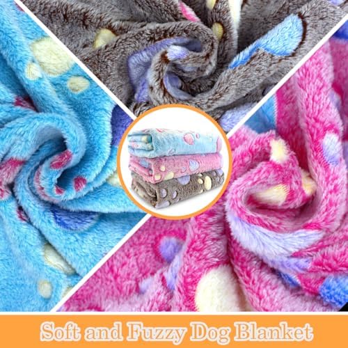 Dog Blankets for Small Dogs and Puppies, 3 Pack Washable Pet Blankets 30" x 20" - Image 2