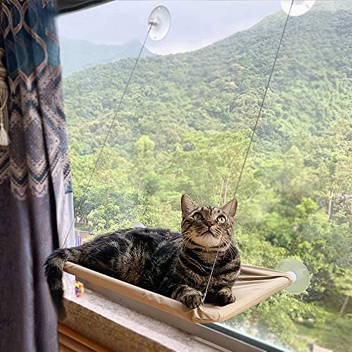 Cat Window Perch, Cat Hammock Window Seat Bed Space Saving Design 360° Sunbath by WelcometotheWANTKA