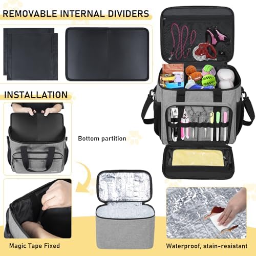 GMAK Pet Grooming Bag, Pet Hair Clipper Organizer Grooming Bag - Image 3