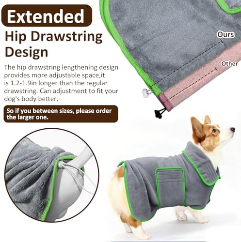 Soft Dog Bathrobe Fast Drying Dog Coat, Super Absorbent Dog Towels - Image 3