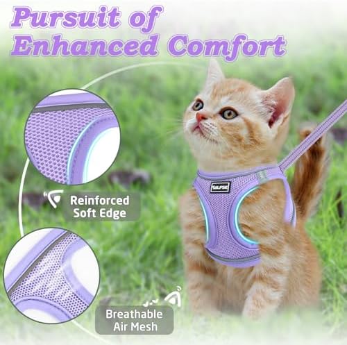 Cat Harness and Leash for Walking Escape Proof, Adjustable Kitten Vest Harness - Image 3