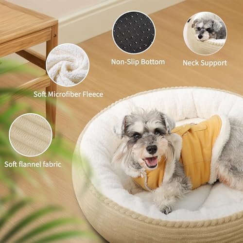 Zerbuger 23in Camel Round Dog Bed Sofa - Image 2