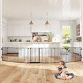 190" Extra Wide Baby Gate Playpen, Adjustable Baby Fence Play Yard by Cideny