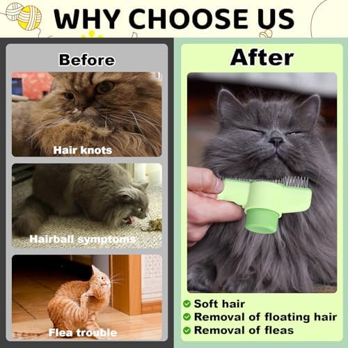 XANGNIER One-click Self Cleaning Cat Comb - Image 4