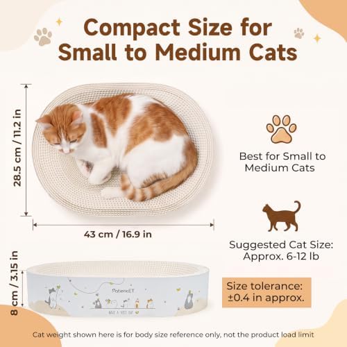 PatiencET Oval Cat Scratcher Bed - Image 3
