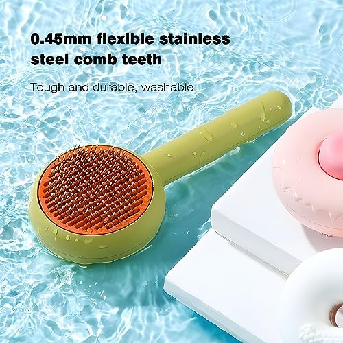 Pet Grooming Brush for Cats and Dogs, Self-Cleaning Sliker Brush for Removes - Image 6