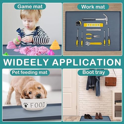 URMONA Waterproof Silicone Under Sink Mat, 16 x 10 in, Flexible Shelf Liner - Image 6