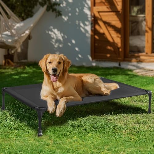 Veehoo Outdoor Elevated Dog Bed Large Sized Dogs, Cooling Raised Dog Cots - Image 2