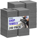 Microfiber Cleaning Cloth, 200 Pack Grey Cleaning Rags Microfiber Towel Bulk by HOMERHYME