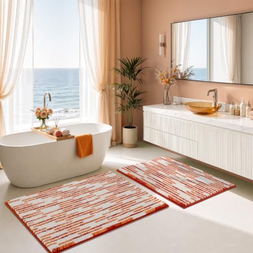 BSICPRO Bathroom Rugs Sets 2 Piece, Fall Bath Mat 20"x32"+16"x24" - Image 5