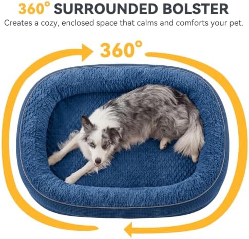 JOEJOY Orthopedic Dog Bed for Large Dogs, Egg-Crate Memory Foam Pet Bed - Image 3