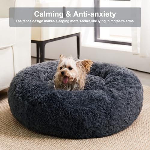 WNPETHOME Medium Round Calming Dog Bed Cat Bed - Image 2