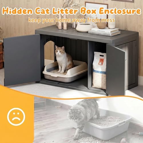 Cat Litter Box Enclosure, Indoor Outdoor Cat House - Image 6