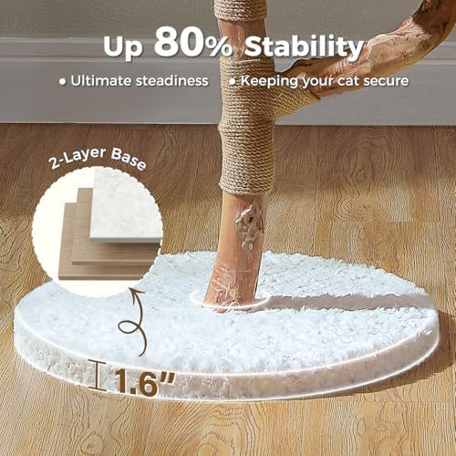 MUTTROS Wood Flower Cat Tree, Modern Cat Tower - Image 6