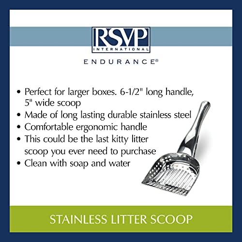 RSVP International Endurance Collection Stainless Steel Kitty Litter Scoop - Image 6