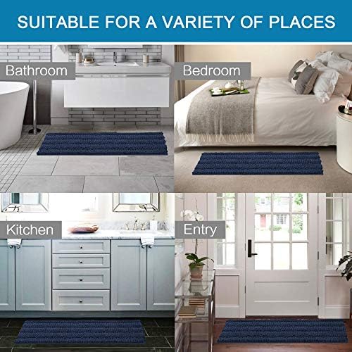 H.VERSAILTEX Bath Rugs for Bathroom Non Slip Bath Mats Extra Thick Chenille - Image 6
