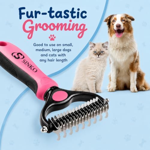 Sinko Shedding Brush For Dog and Cat, Undercoat Rake - Image 4