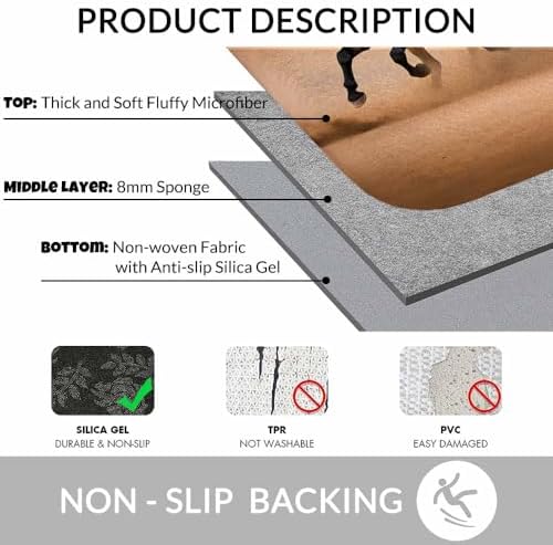 Horse Bath Mat for Bathroom Horse Herd Run in Desert Sand Storm Bath Rugs Door - Image 6