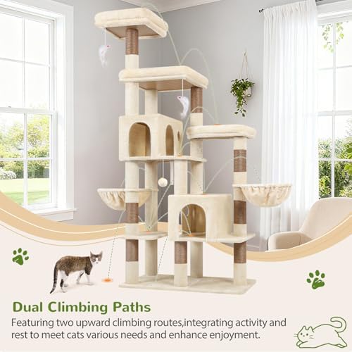 Globlazer 74in Large Sturdy Cat Tree - Image 6