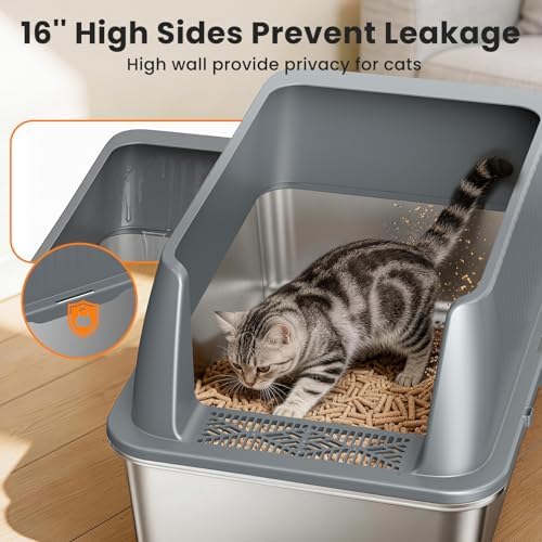 XXL Stainless Steel Sifting Litter Box - Image 4
